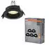 Osram Spot Set LED Einbaustrahler GU10 2,6W 200lm 2700K Schwarz