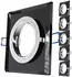 SSC-LUXon ALINA Einbaustrahler Glas quadratisch schwarz GU10 6er-Set (6186)