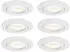 ETC Shop Einbaustrahler LED 3W 230lm warmweiß weiß 6er-Set (8,2x7,5cm)