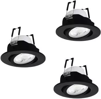 Eglo Saliceto-Z Einbauleuchte RGB/CCT &Oslash;88mm 3x490lm schwarz (902287)