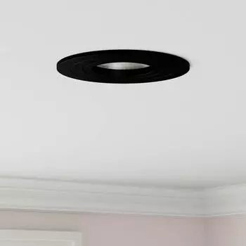 vidaXL Einbaustrahler 12er-Set rund GU10 schwarz Ø91mm Aluminium (4108144)