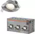 Osram LED-Einbaustrahler Set 3x4,9W 120° dimmbar, warmweiß, satiniertes Nickel IP20 (4058075853799)