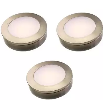 Kalb LED Einbauspot 3er-Set 3W warmweiß, Edelstahl gebürstet, 12VDC