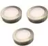 Kalb LED Einbauspot 3er-Set 3W warmweiß, Edelstahl gebürstet, 12VDC