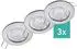 Oktaplex Sedan LED-Einbaustrahler 3er-Set 4,8W 3000K gebürsteter Edelstahl (3x17103.3K)