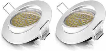 Brandson LED-Einbaustrahler schwenkbar, dimmbar, warmwei&szlig; 3000K, 5W, 320lm