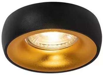 QAZQA Mooning Einbaustrahler, schwarz mit goldenem Interieur (102830)