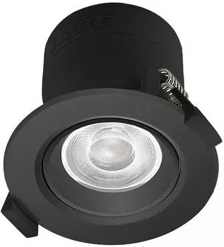 PRIOS Shima LED-Einbauleuchte, schwarz, 7W, 3000K, dimmbar (10031405)