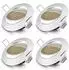 Brandson LED-Einbaustrahler schwenkbar, warmweiß 3000K, 5W, 320lm, dimmbar (4er-Set)