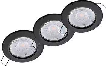 Oktaplex Sedan LED-Einbaustrahler 3er-Set 4,8W 4000K schwarz (3x17109.4K)