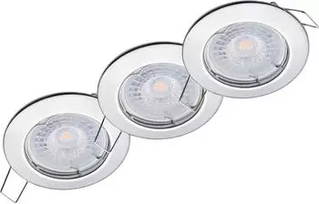 Oktaplex Sedan LED-Einbaustrahler rund, chrom, neutralwei&szlig; 4000K 4,8W 380lm (Sedan)