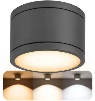 SSC-LUXon CELI-WX Aufbaustrahler rund anthrazit IP44 GX53 5W warmwei&szlig;