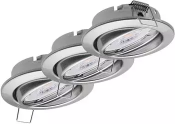 Oktaplex Dijon LED-Einbaustrahler rund, schwenkbar, edelstahl geb&uuml;rstet, 4000K, 4,8W (Dijon)