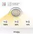 Oktaplex Dijon LED-Einbaustrahler 9er-Set, dimmbar, schwenkbar, chrom, warmweiß 2700K 4,8W 230V