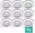 Oktaplex Sedan LED-Einbaustrahler rund, chrom, warmweiß 3000K, 4,8W, dimmbar 230V