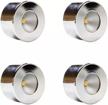 Kalb Mini-Star LED Einbauspot Unterbauleuchte 4er Set, chrom, warmwei&szlig; (MS_C4)