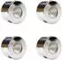 Kalb Mini-Star LED Einbauspot Unterbauleuchte 4er Set, chrom, warmweiß (MS_C4)