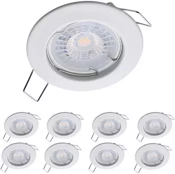 Oktaplex Sedan LED-Einbaustrahler rund, warmweiß 2700K, 4,8W, weiß