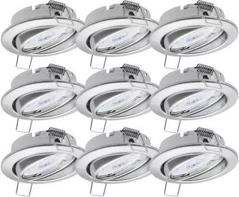 Oktaplex Dijon LED-Einbaustrahler chrom, warmwei&szlig; 3000K, 4,8W, 380lm, 230V