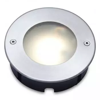 Licht-Erlebnisse ZOTSEN Bodeneinbaustrahler LED 9,2W warmwei&szlig; IP67 Edelstahl/Glas &Oslash;12cm (LE127741)