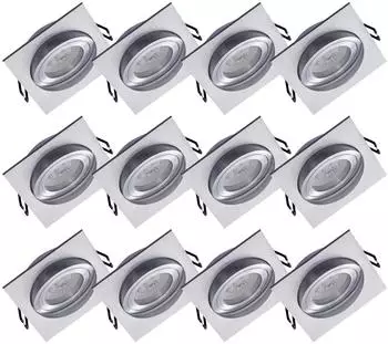 Oktaplex Lyon Einbaustrahler LED dimmbar 5W 3000K silber, 12er Set (12x17135.3K)