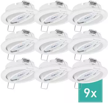 Oktaplex Dijon LED-Einbaustrahler wei&szlig;, dimmbar, 5W 3000K 380lm
