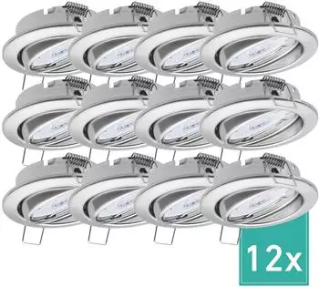Oktaplex Dijon LED-Einbaustrahler dimmbar, schwenkbar, warmwei&szlig; 3000K, 5W, chrom