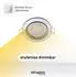 Oktaplex Dijon LED-Einbaustrahler dimmbar, schwenkbar, warmweiß 3000K, 5W, chrom