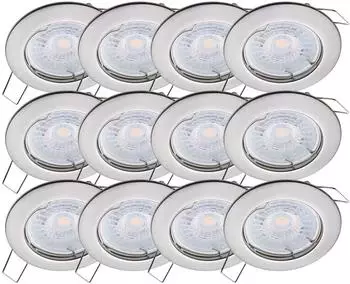 Oktaplex Sedan LED-Einbaustrahler rund, dimmbar, warmwei&szlig; 3000K, 5W, 380lm (Sedan)