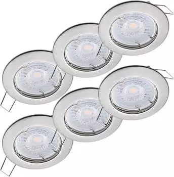 Oktaplex Sedan LED-Einbaustrahler geb&uuml;rsteter Edelstahl warmwei&szlig; 3000K 4,8W (Sedan)