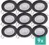 Oktaplex Sedan LED-Einbaustrahler schwarz, rund, dimmbar, 5W, 3000K