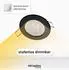 Oktaplex Sedan LED-Einbaustrahler schwarz, rund, dimmbar, 5W, 3000K