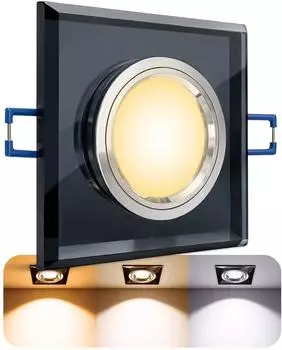 SSC-LUXon ALINA LED-Einbaustrahler Glas eckig schwarz 3CCT 4W (ALINA)
