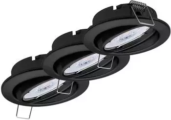 Oktaplex Dijon LED-Einbaustrahler schwenkbar, schwarz, warmwei&szlig; 2700K, 4,8W