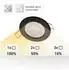 Oktaplex Sedan LED-Einbaustrahler rund, schwarz, dimmbar, 2700K, 230V (Sedan)