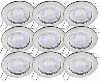 Oktaplex Sedan LED-Einbaustrahler gebürsteter Edelstahl dimmbar 5W 3000K (Sedan)