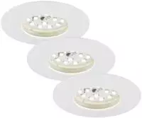 Led Einbauleuchten Dimmbar 3er Set Ip44 5,5 W Wei&szlig; Kunststoff Briloner