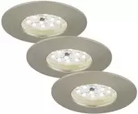 Led Einbauleuchten Dimmbar 3er Set Ip44 5,5 W Silber Kunststoff Briloner
