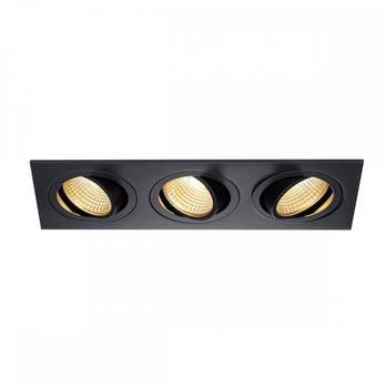 SLV NEW TRIA 3 DL SQUARE Set, mattschwarz, 3x6W, 38°, 2700K, inkl. Treiber, Cl