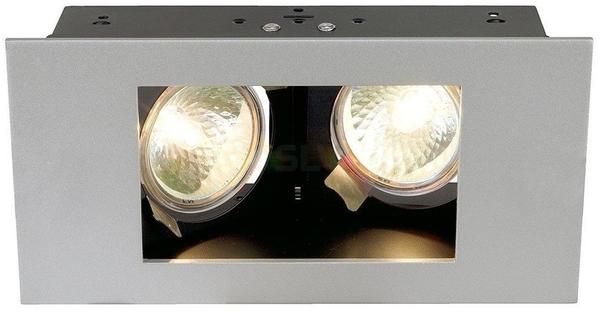SLV INDI REC 2S Einbauleuchte LED GU10 70W Silber-Grau