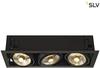 KADUX 3 ES111 Downlight eckig mattschwarz max. 3x50W