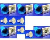 Xenon Bodeneinbau eckig starr 4W 300lm LEDww 5er SET LED 300 Lumen ww