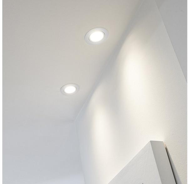 Ledando LED Einbaustrahler Set Weiß matt mit LED GU10 Markenstrahler von Ledando - 5W - warmweiss - 120 Abs