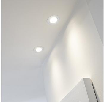LEDANDO 10er LED Einbaustrahler Set Weiß matt mit LED Gu10 Markenstrahler von Ledando - 5W - warmweiss - 120