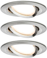 Paulmann 93483, Paulmann 93483 Nova Einbauleuchte 3er Set LED LED 6W Eisen