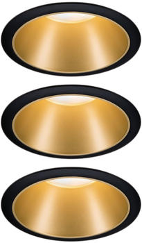 Paulmann LED Cole Set 3x6,5W 2700K warmweiß Stufendimmer schwarz/gold (934.04)