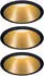 schwarz/gold (934.04): Paulmann LED Cole Set 3x6,5W 2700K warmweiß Stufendimmer