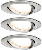 Paulmann - Led Einbauleuchte Nova Coin 3er Set Eisen 8,4 Cm Warmwei&szlig; Einbauleuchte