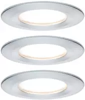 PAULMANN EBL Set Nova Coin rund starr LED 3x6,5W 2700K 230V Alu ged/Alu