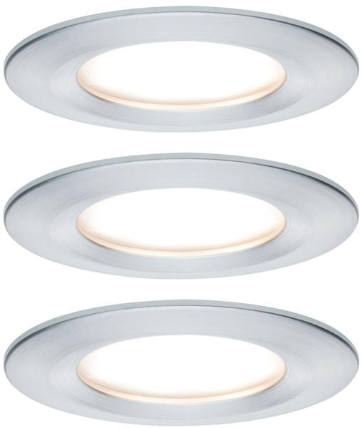 Paulmann LED Nova rund Set 3x6,5W starr Stufendimmer Aluminium gedreht (934.98)